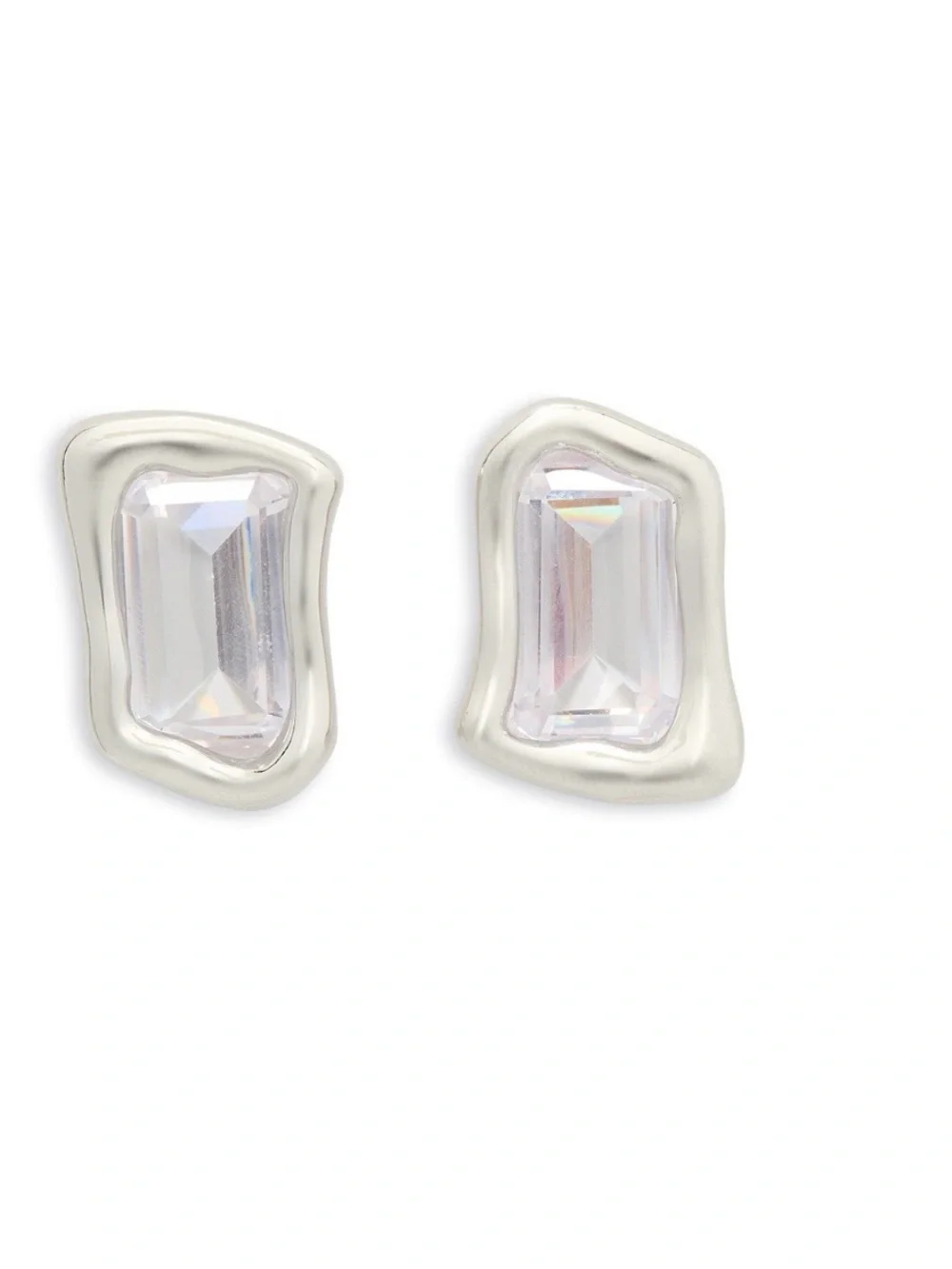 NWT Kate Spade Molten Glass Freeform Solitaire Stud Earrings